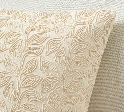 Vine Embroidered Pillow Cover