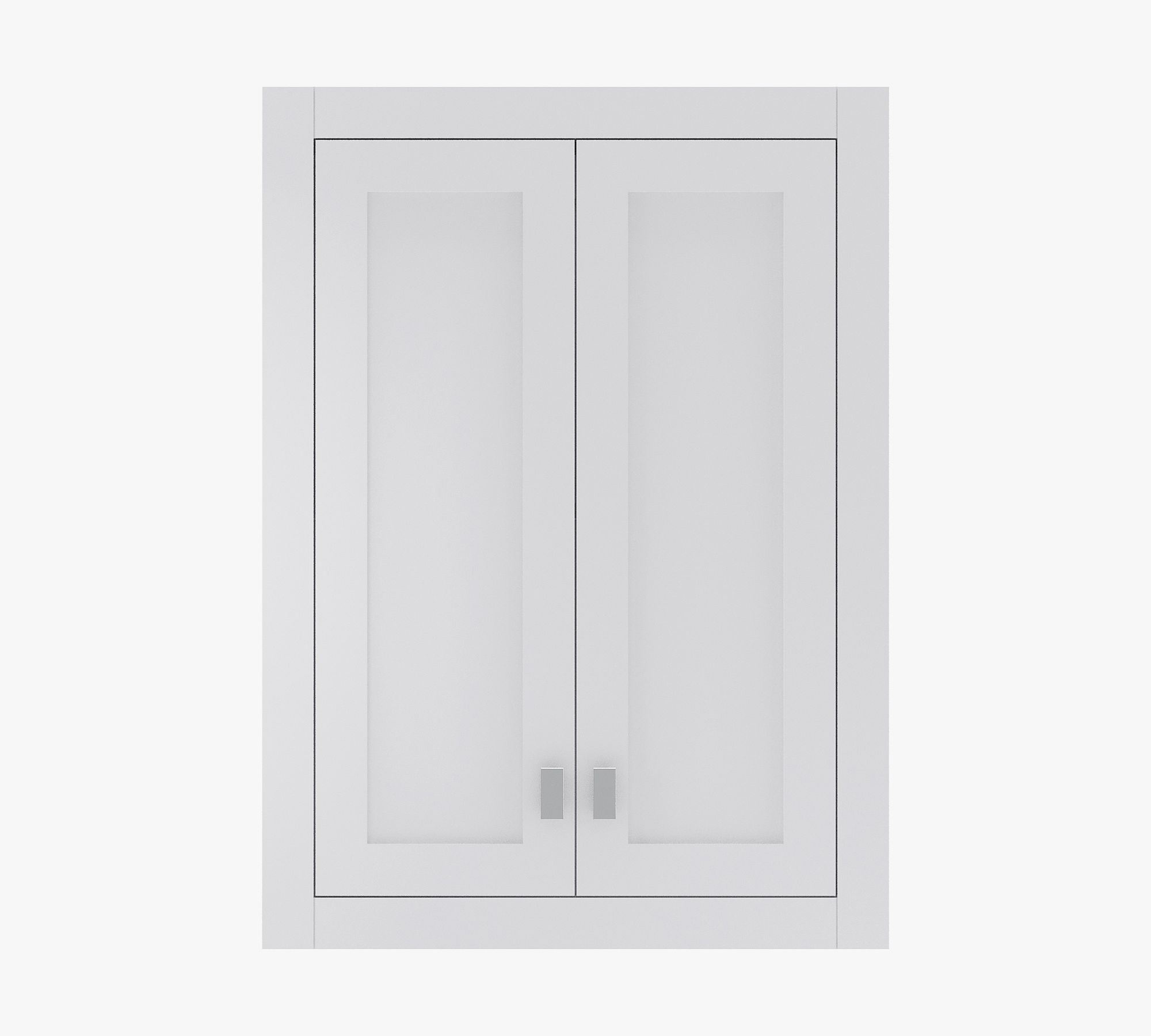 Open Box: Ranulf Overhead Bath Cabinet - White, Chrome by Pottery Barn