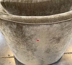 Open Box: Remmy Swivel Chair, Petite (32") - Rustic Chenille Dark Moss