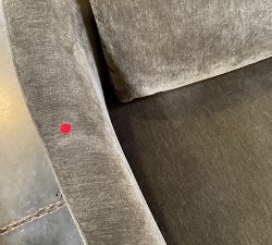 Open Box: Remmy Swivel Chair, Petite (32") - Rustic Chenille Dark Moss