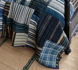 Audrey Striped Patchwork Quilt