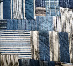 Audrey Striped Patchwork Quilt