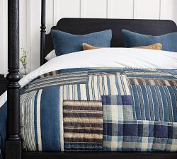 Audrey Striped Patchwork Quilt