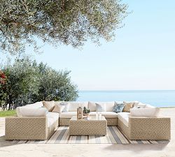 Kostas Wicker 8-Piece U-Shaped Outdoor Sectional (172")