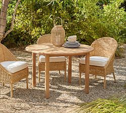 Chambly Eucalyptus Round Outdoor Dining Table (47")