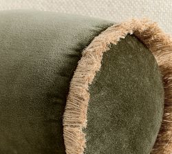 Everywhere Velvet With Fringe Bolster