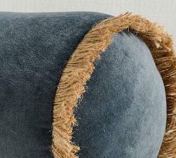 Everywhere Velvet With Fringe Bolster