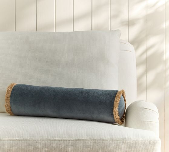 Everywhere Velvet With Fringe Bolster