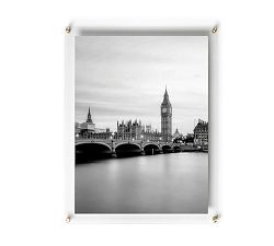 Open Box: Acrylic Floating Double Panel Wall Frames (18" x 24") - Brass