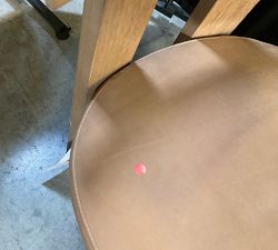 Open Box: Aldon Leather Dining Chair - Nubuck Camel, Maize