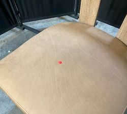 Open Box: Aldon Leather Dining Chair - Nubuck Camel, Maize