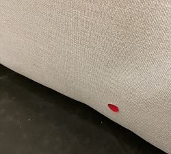 Open Box: Big Sur Square Arm Deep Seat Right Sofa with Bench Cushion - Performance Heathered Tweed Ivory, Espresso
