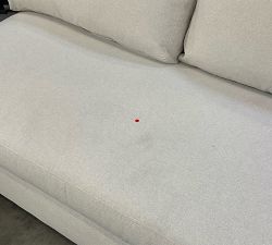 Open Box: Big Sur Square Arm Right Loveseat with Bench Cushion - Performance Heathered Basketweave Alabaster, Espresso