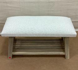 Open Box: Boucle Entry Bench (28.5") - Fog