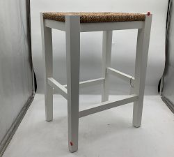 Open Box: Cottonwood Woven Counter Stool (25.5") - White