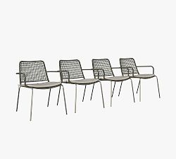 Open Box: Dalhousie Rope Outdoor Dining Armchairs, Set of 4 - Black