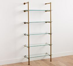 Open Box: Everson Brass Tiered Shelves (36") - Antique Brass