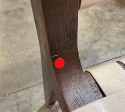 Open Box: Fenton Woven Leather Counter Stool (24") - Statesville Pebble, Coffee Bean