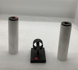 Open Box: Frances Alabaster Double Tube Sconce (22") - Matte Black