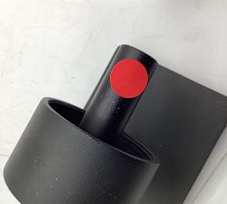 Open Box: Frances Alabaster Double Tube Sconce (22") - Matte Black