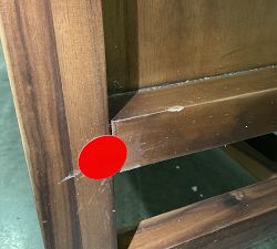 Open Box: Hector Nightstand (32") - Saddle Tan, Golden Brass