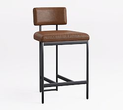 Open Box: Lowen Leather Counter Stool - Signature Maple, Bronze