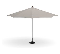 Open Box: Premium 9' Round Outdoor Patio Umbrella w/ Rustproof Aluminum Tilt Frame - Sunbrella® Rain Heather Gray, Black