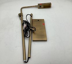 Open Box: Sherman Petite Metal Task Floor Lamp (45") - Vintage Brass