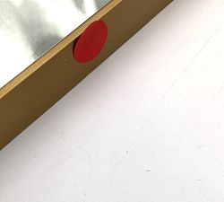 Open Box: Slim Profile Rounded Edge Mirror (24"W x 36"H) - Brass