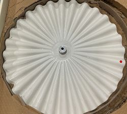 Open Box: St. Tropez Clamshell Steel Base (55 lbs) - White