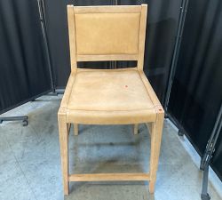 Open Box: Tatum Leather Counter Stool (26") - Keystone Sandstone, Seadrift