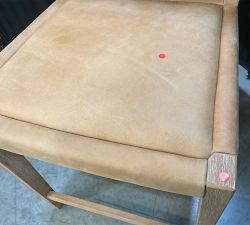 Open Box: Tatum Leather Counter Stool (26") - Keystone Sandstone, Seadrift