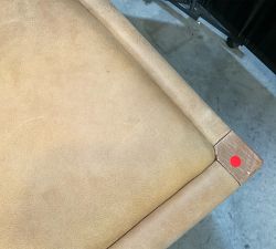 Open Box: Tatum Leather Counter Stool (26") - Keystone Sandstone, Seadrift