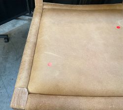 Open Box: Tatum Leather Counter Stool (26") - Keystone Sandstone, Seadrift