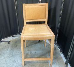 Open Box: Tatum Leather Counter Stool (26") - Keystone Sandstone, Seadrift