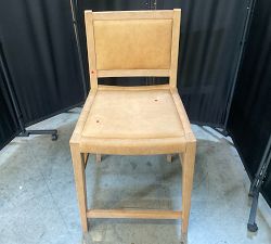 Open Box: Tatum Leather Counter Stool (26") - Keystone Sandstone, Seadrift