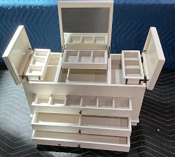 Open Box: Ultimate Jewelry Box - Antique White Wood
