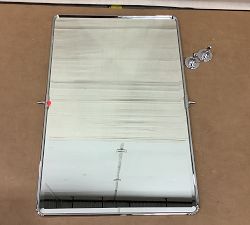Open Box: Vintage Rounded Rectangular Pivot Mirror (27" x 35") - Chrome