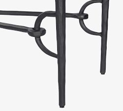 Serena Console Hammered Gunmetal Table (70")