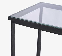 Serena Console Hammered Gunmetal Table (70")