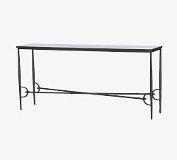 Serena Console Hammered Gunmetal Table (70")