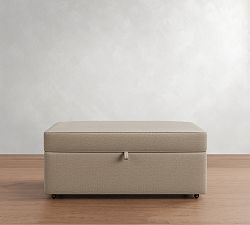 Open Box: Buchanan Cocktail Storage Ottoman - Performance Textured Chenille Oatmeal