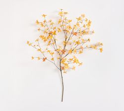Faux Golden Yellow Gypsophila Branch