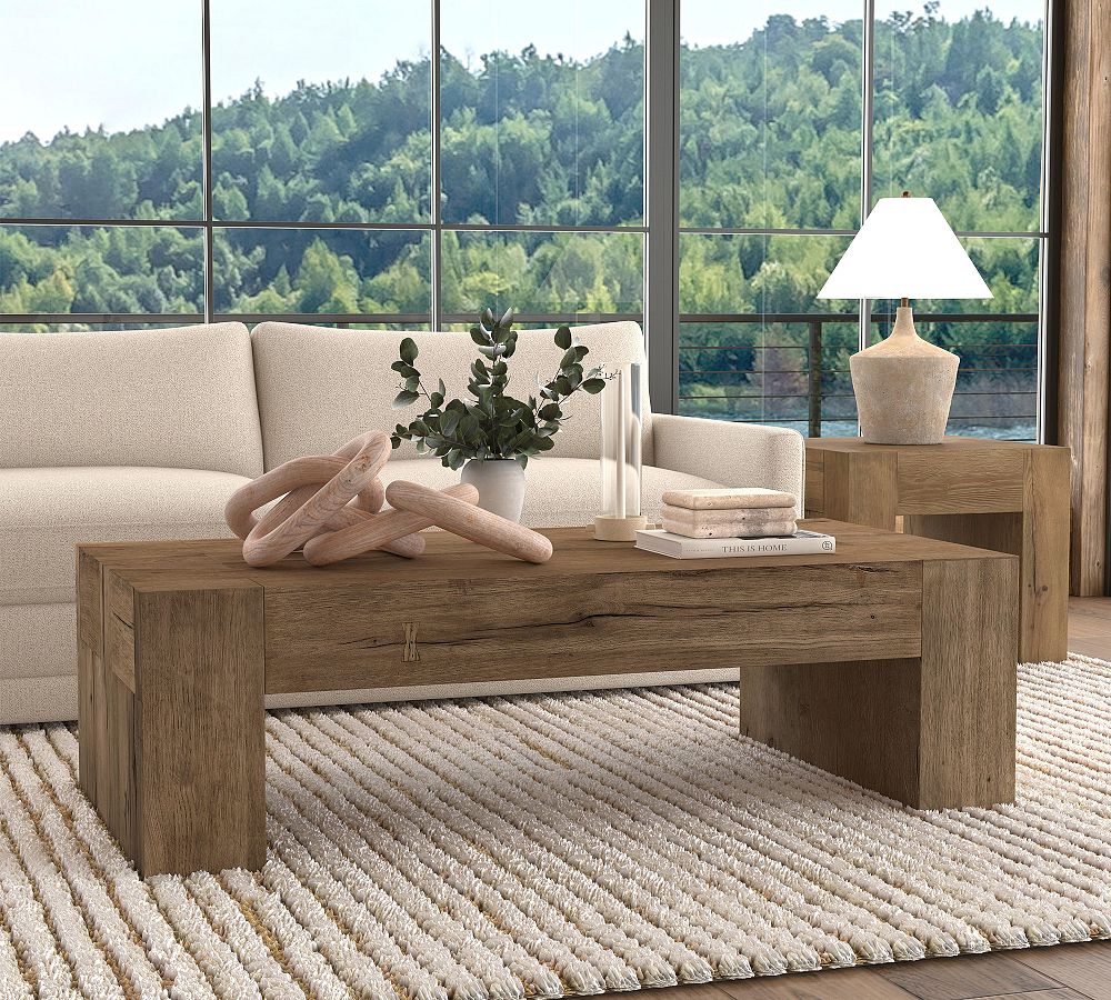 Raymond Rectangular Reclaimed Wood Coffee Table (60") by Pottery Barn