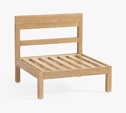 Open Box: Woodside FSC® Eucalyptus Outdoor Armless Chair Frame - Coastal Beachwood