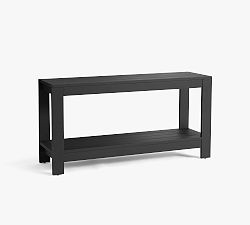 Open Box: Malibu Metal Outdoor Console Table (60") - Black