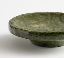 Green Glazed Ceramic Tray