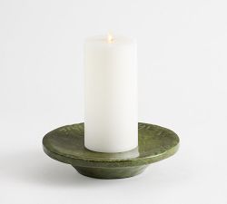 Green Glazed Ceramic Tray
