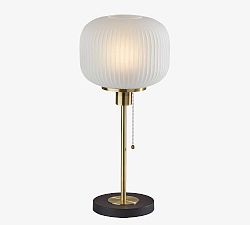 Nausica Ribbed Glass Table Lamp (14")