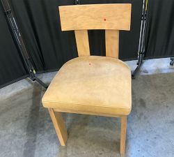 Open Box: Aldon Leather Dining Chair - Keystone Sandstone, Maize